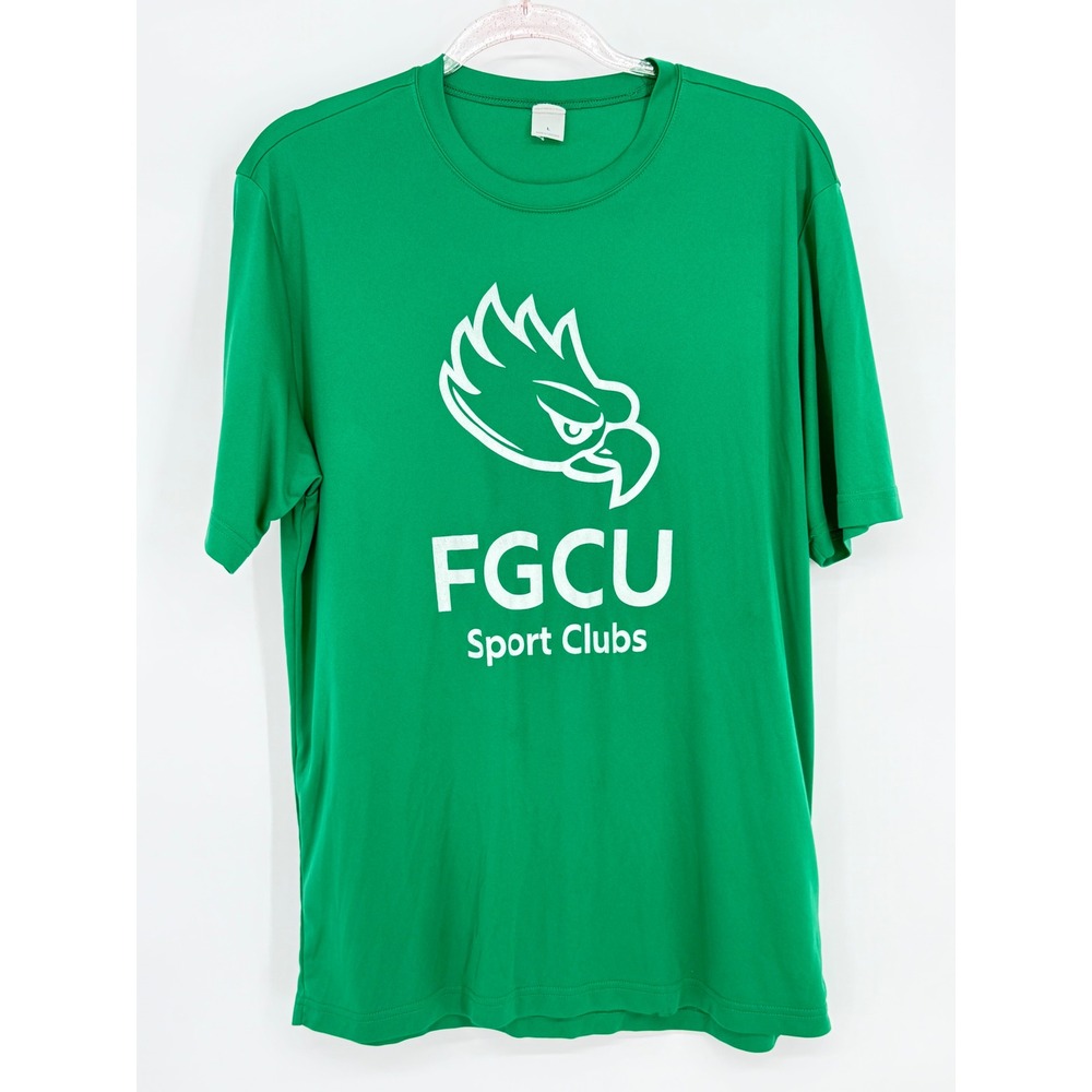 Sport-Tek FGCU Sport Clubs Mens Green‎ Performance T-Shirt Florida Sz L